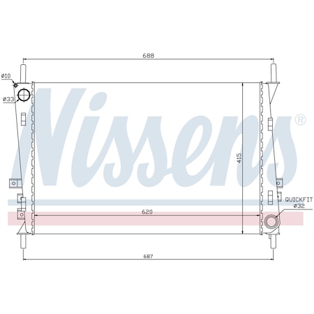 Nissen Nissens Radiator, 66704 66704